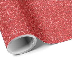 Roter Imitat-Glitzer Geschenkpapier
