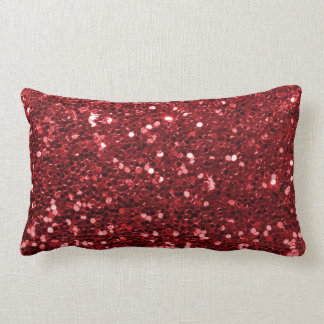 Roter Imitat-Glitzer Lendenkissen