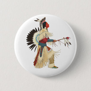 Roter Inder Button