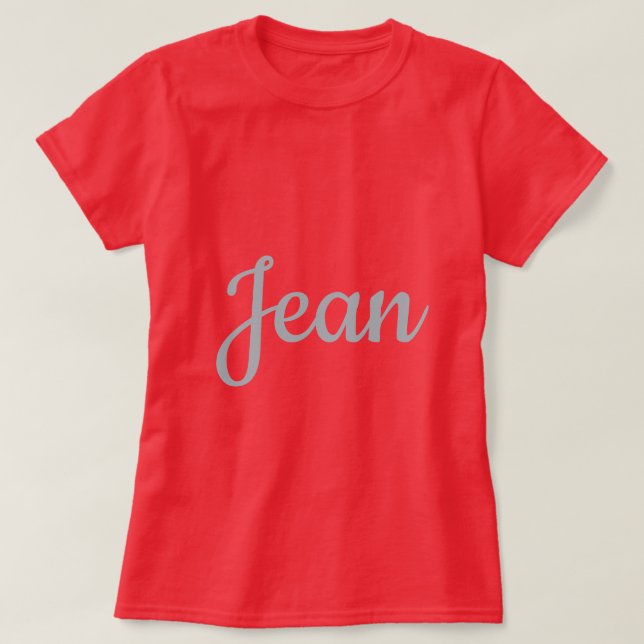 Roter Individuelle Name Frauen T-Shirt (Design vorne)