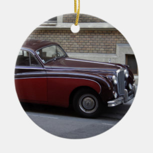 Roter Jaguar Mark IX Keramik Ornament