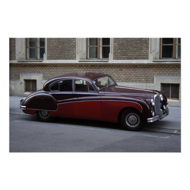 Roter Jaguar Mark IX Poster (Vorderseite)