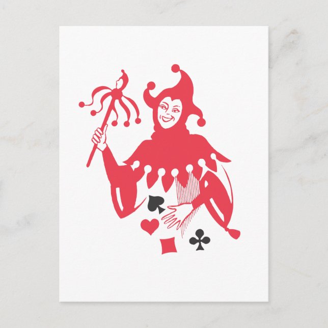 Roter Joker Postkarte (Vorderseite)