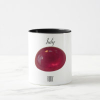 Roter Kaffee Tasse Ruby Gemstone Juli Birthstone