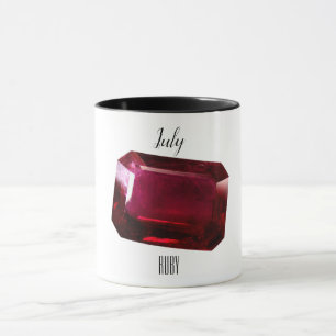 Roter Kaffee Tasse Ruby Gemstone Juli Birthstone