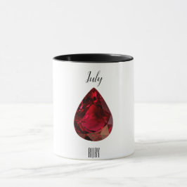 Roter Kaffee Tasse Ruby Gemstone Juli Birthstone