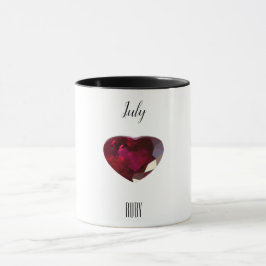 Roter Kaffee Tasse Ruby Gemstone Juli Birthstone