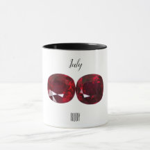 Roter Kaffee Tasse Ruby Gemstone Juli Birthstone