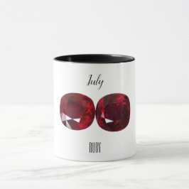 Roter Kaffee Tasse Ruby Gemstone Juli Birthstone