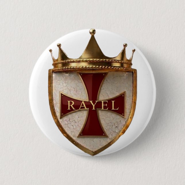 Roter Kamm RayEl Knopf / Abzeichen Button (Vorderseite)