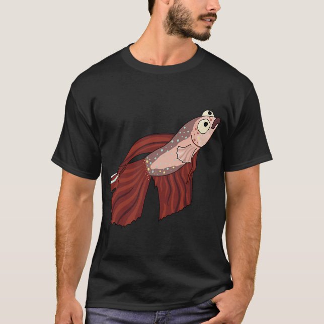 Roter Kampffisch T-Shirt (Vorderseite)