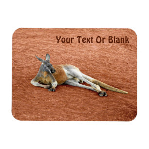 Roter Kangaroo Buck Magnet