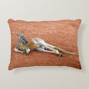Roter Kangaroo Buck Zierkissen