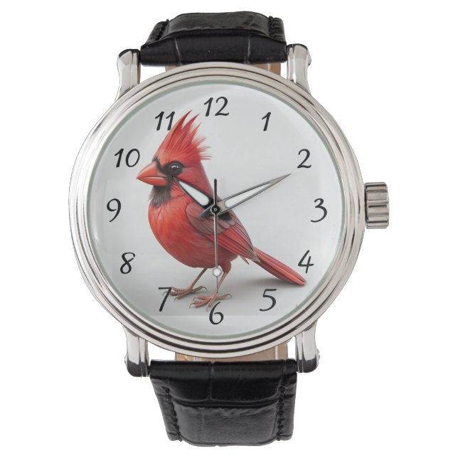 Roter Kardinal Armbanduhr (Vorderseite)