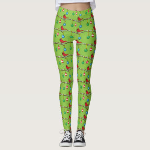 Roter Kardinal auf der Zweigniederlassung der Weih Leggings
