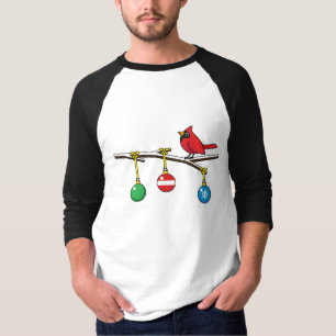 Roter Kardinal auf der Zweigniederlassung der Weih T-Shirt