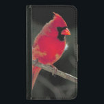 Roter Kardinal auf einer Baumzweigung Geldbeutel Hülle Für Das Samsung Galaxy S5<br><div class="desc">Eine knusprige,  klar detaillierte und schöne Naturfotografie. Ein hellroter Kardinal aus dem Norden steht auf einem Baumzweig. Sie können sehen,  wie im Wind sanft Schübe von heruntergekommenen Federn wehen. Fluff und niedlich!</div>
