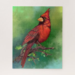 Roter Kardinal Bird Puzzle Painting