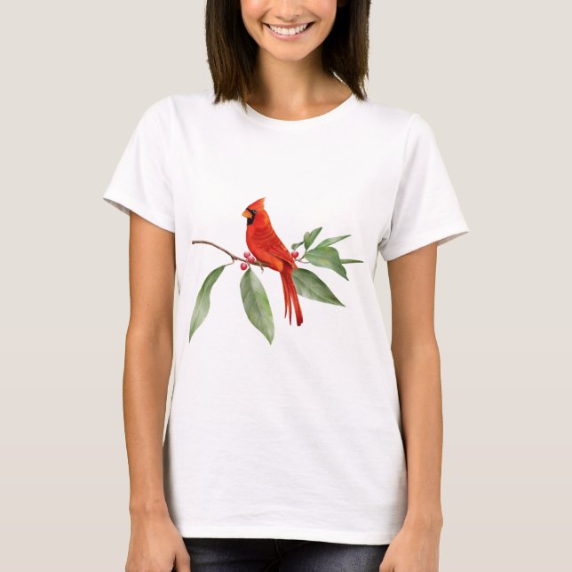 Roter Kardinal Bird T-Shirt (Vorderseite)
