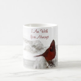 Roter Kardinal "Ich bin immer bei dir" Tasse