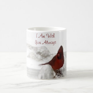 Roter Kardinal "Ich bin immer bei dir" Tasse