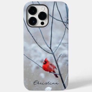 Roter Kardinal im Schnee im Winter Case-Mate iPhone 14 Pro Max Hülle