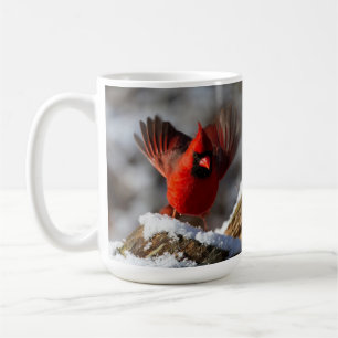 Roter Kardinal im Schnee Kaffeetasse
