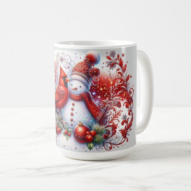 Roter Kardinal Kaffeetasse (VorderseiteRechts)