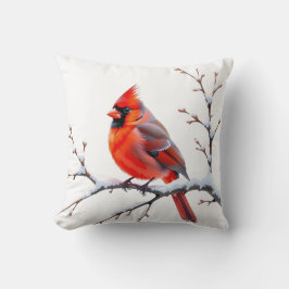 Roter Kardinal-Kissen – Winterliche Eleganz für Ih Kissen