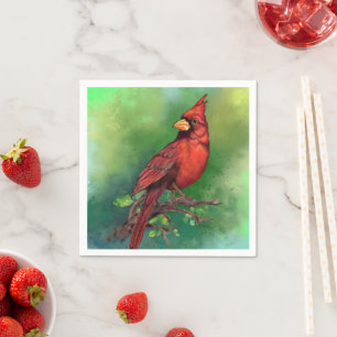 Roter Kardinal Napkins Serviette