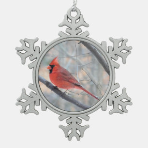 Roter Kardinal Pewter Ornament