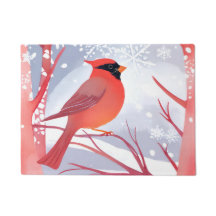 Roter Kardinal | Schöne Aquarellmalerei