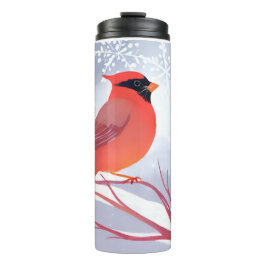 Roter Kardinal | Schöne Aquarellmalerei Thermosbecher