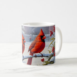 Roter Kardinal Songbirds Kaffeetasse