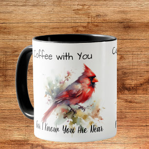 Roter Kardinal ''Sympathie'' Personalisieren Tasse