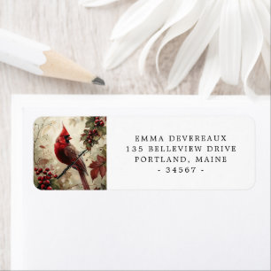 Roter Kardinal und Beeren