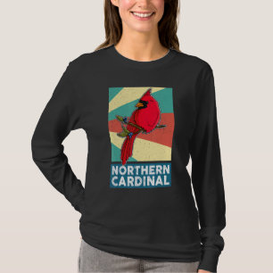 Roter Kardinal Vogelbiologe Songbird Garden Ornit T-Shirt