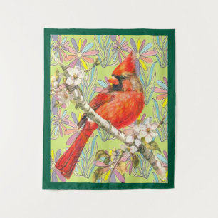 roter Kardinal Wandteppich