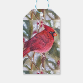 Roter Kardinal Weihnachten Geschenkanhänger