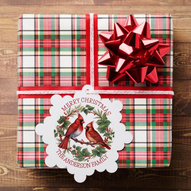 Roter Kardinal Weihnachten Ornament Karte (Insitu (Geschenk))