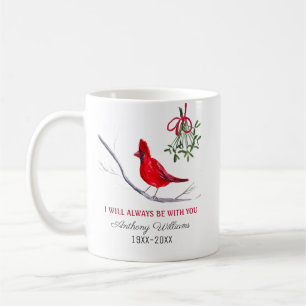 Roter Kardinal-Weihnachts-Tribut-Erinnerungsvogel Kaffeetasse