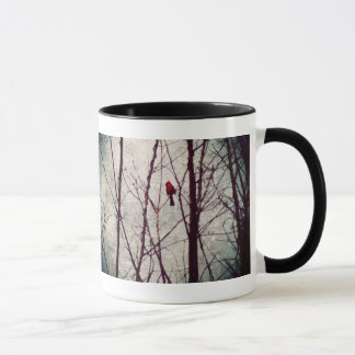 roter Kardinal - Winterszene Tasse