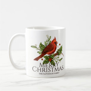 Roter Kardinals-Stechpalmen-Weihnachts-Kakao-Gesch Kaffeetasse