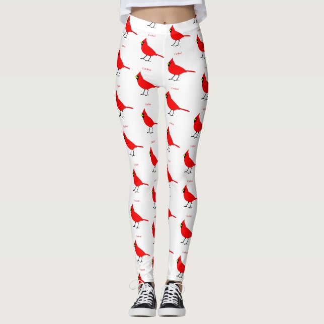 Roter Kardinals-Vogel Thunder_Cove Leggings (Vorderseite)