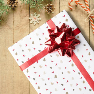 Roter Kardinalsvogel Weihnachten Geschenkpapier