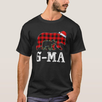 Roter Karierter G-Ma-Bär T-Shirt