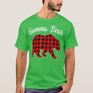 Roter Karierter Gamma Bär Matching Buffalo Familie T-Shirt