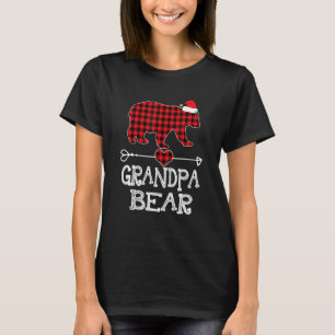 Roter Karierter Großbär Matching Pajama Family T-Shirt