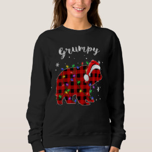Roter Karierter Grumpy Bär Buffalo Familie Pajama  Sweatshirt