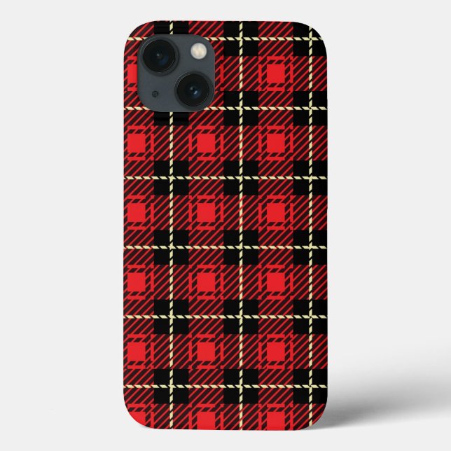 Roter Karierter Hintergrund Case-Mate iPhone Hülle (Rückseite)